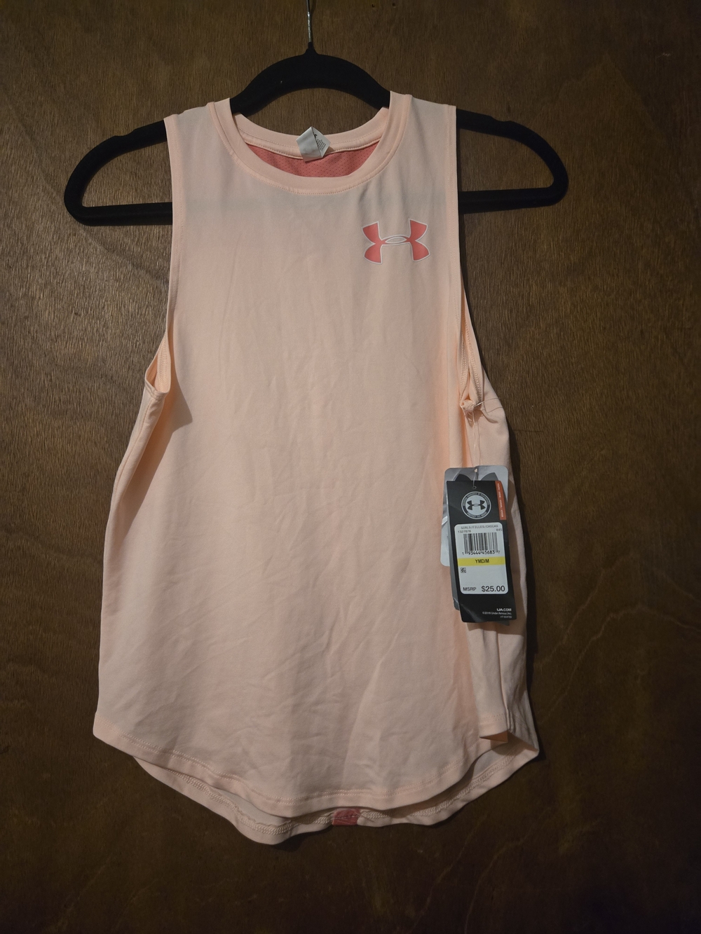 Under Armour Youth Peach Sleeveless Performance Tank